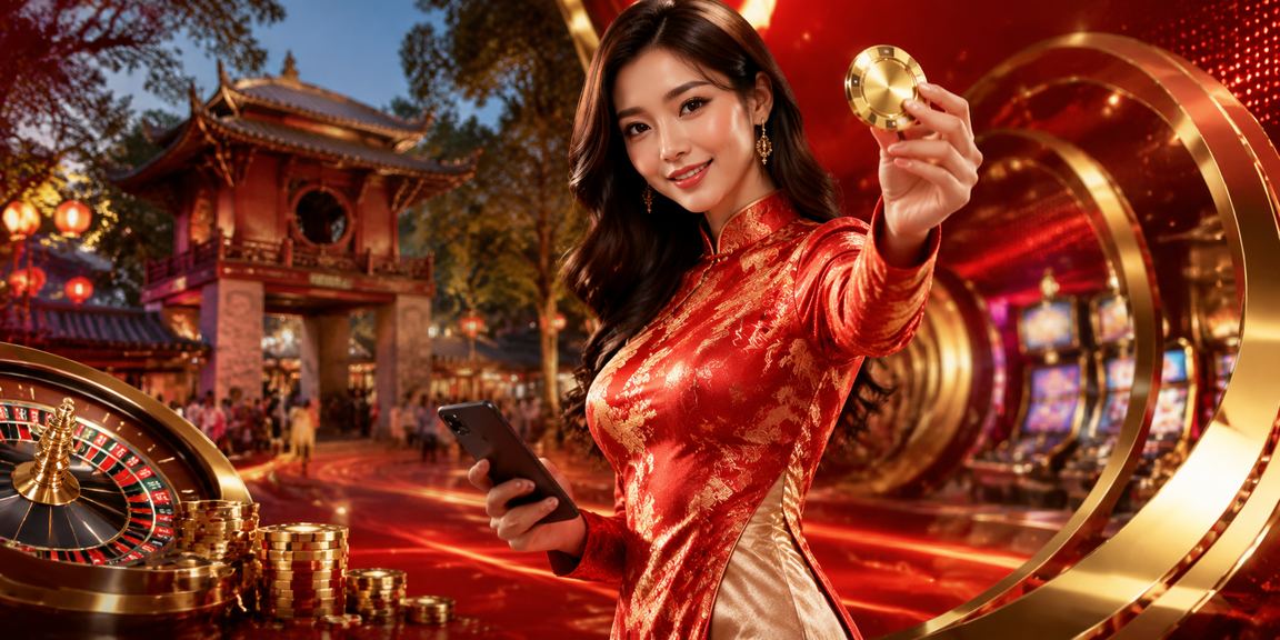 Phụ nữ Hà Nội mặc áo dài trải nghiệm casino trên điện thoại di động