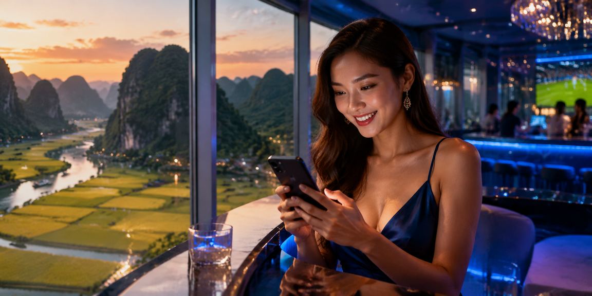 Người chơi trải nghiệm casino trên điện thoại giữa khung cảnh Ninh Bình